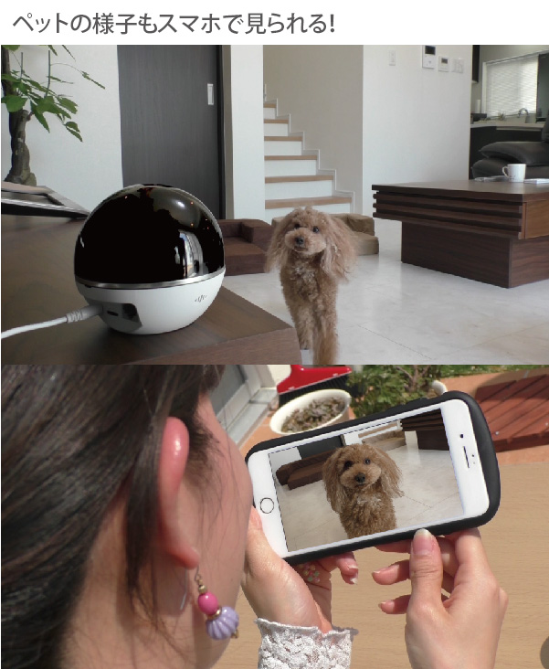 防犯カメラ 監視カメラ 見守りカメラ セキュリティ 家庭用 室内用 小型 自宅Wifi スマホによる遠隔操作 一人暮らし 介護 留守番 ペット、子供や老人の見守り C6T